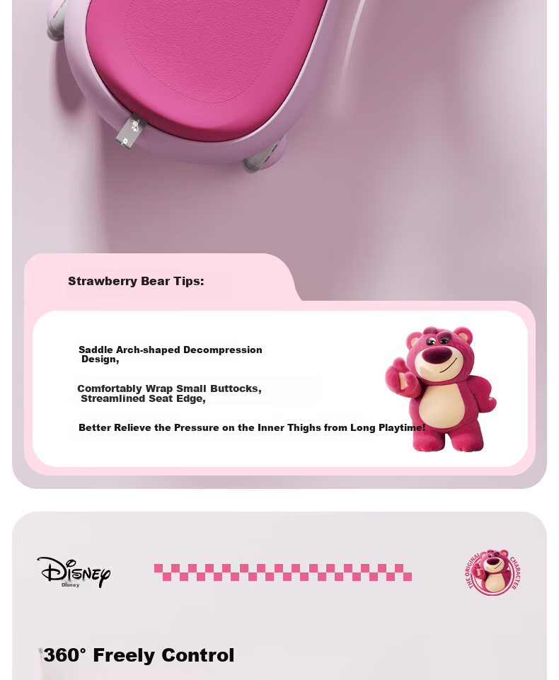 DISNEY Children's Twist Car for Ages 1-3 Anti-Rollover Baby Ride-On Car Adult-Friendly Two-Seater Birthday Gift 16