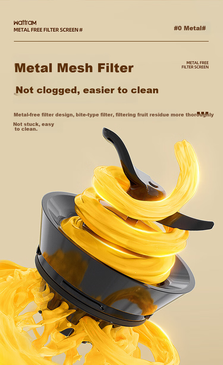 Beiouwolang Juicer, Home Use 156mm Extra-Large Diameter Electric Fruit And Vegetable Juicer with Pulp Separation, Fresh-Pressed Fruit And Vegetable Juicing Machine without Cutting Fruits And Vegetables J1 9
