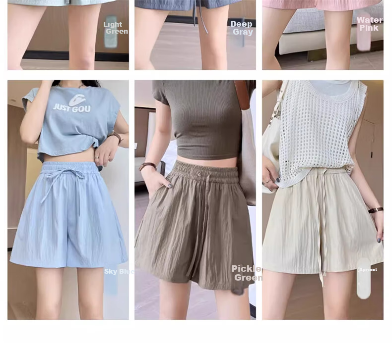 LangSha Women's Shorts, Summer Ice Silk Thin Style, 2025 New High-Waist Loose Casual Sports Quick-Dry Pants, Suitable for Outdoor Wear 7