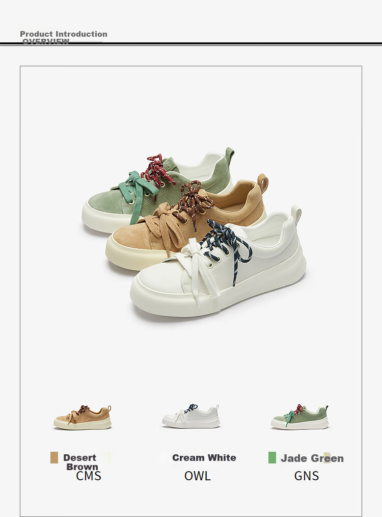 Le Saunda [Shengye Thick Milk] Simple Lace-Up Patchwork Low-Top Casual Sneakers Women's Flats 6M44201 Jade Green GNS 37 8