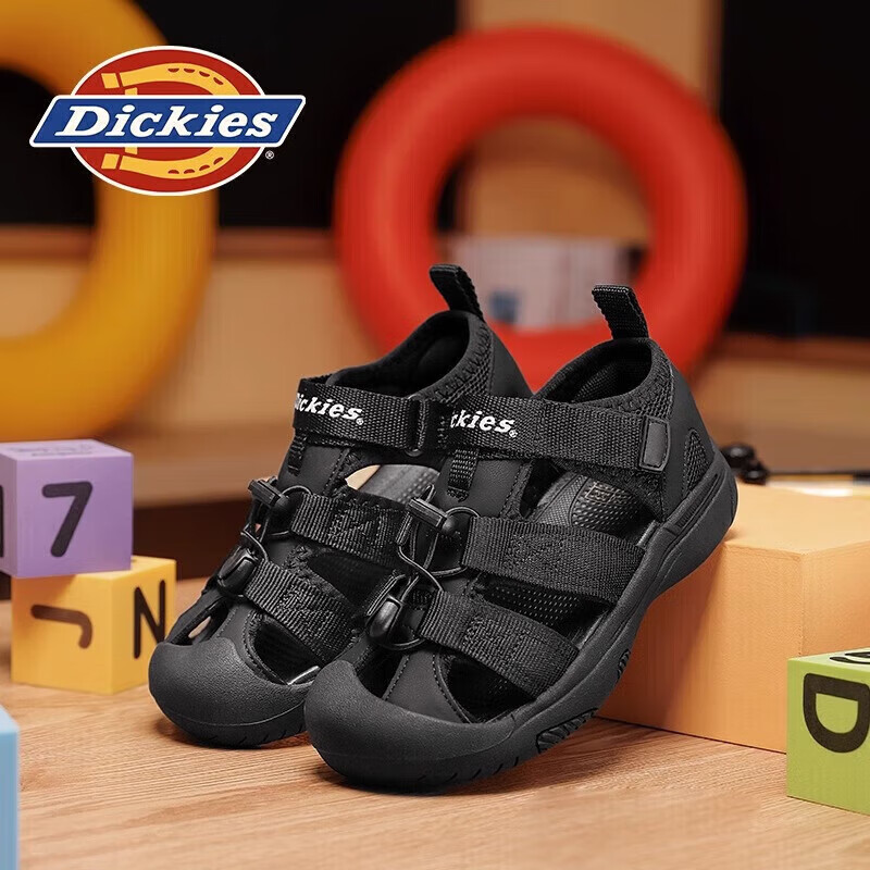 Dickies Children's Sandals, Boys And Girls Non-Slip Beach Shoes, Summer Closed-Toe Anti-Kick Breathable Soft-Soled Hollow Water Shoes