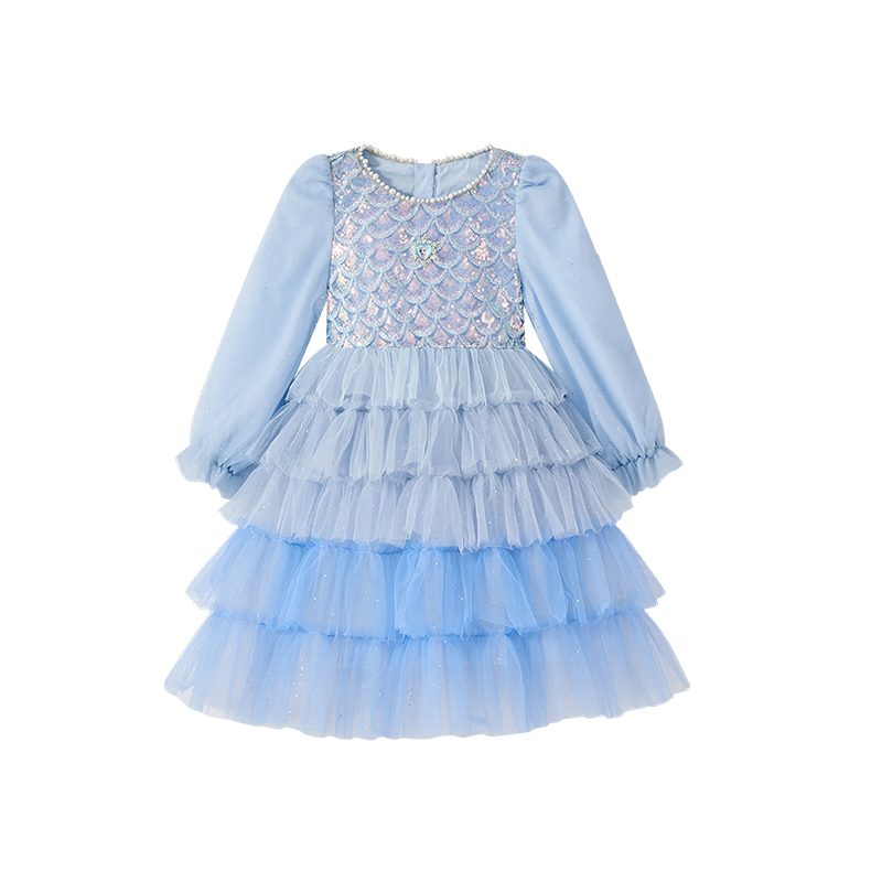 Disney Elsa Girls' Spring Princess Dress New 2026 Kids' Dress