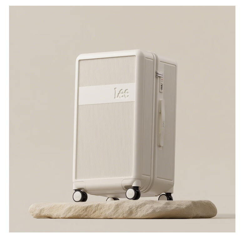 Lee High-Quality Large-Capacity Thickened Suitcase, Trolley Case, Travel Luggage, Password Lock Box, Aurora White, 28 Inches 24
