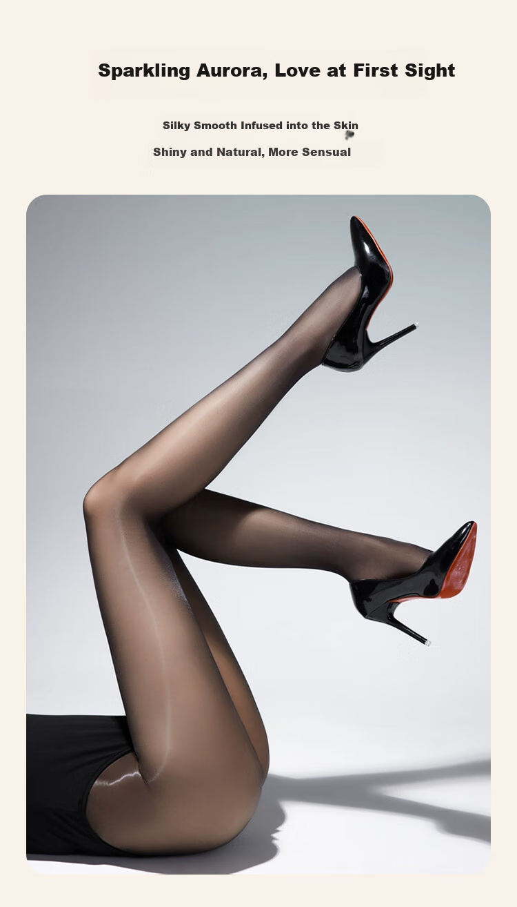 MiiOW Horse Oil Stockings for Women, 80D Thin Spring And Autumn Style, Sexy Anti-Snagging, 2026 New Model Bare Leg Effect, Pearl Pantyhose, 2 Pairs 6