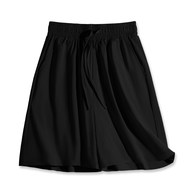 Huili Ice Silk Shorts for Women, Summer Wear, 2026 New Style, Casual Mid-Length Pants, Plus Size, Loose-Fitting, Thin, Quick-Dry Sports Pants