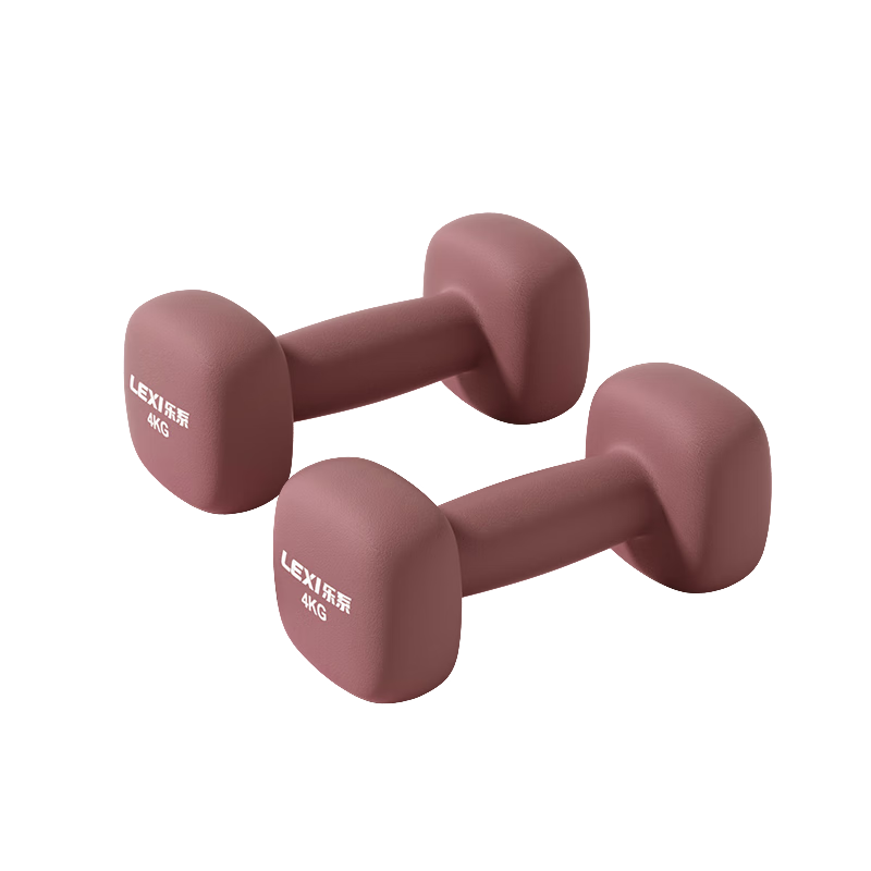 Lexi Solid Cast Iron Dumbbells, Color-Coated Frosted Small Dumbbells for Men And Women, Home Fitness Muscle Shaping, Red 4kg*2