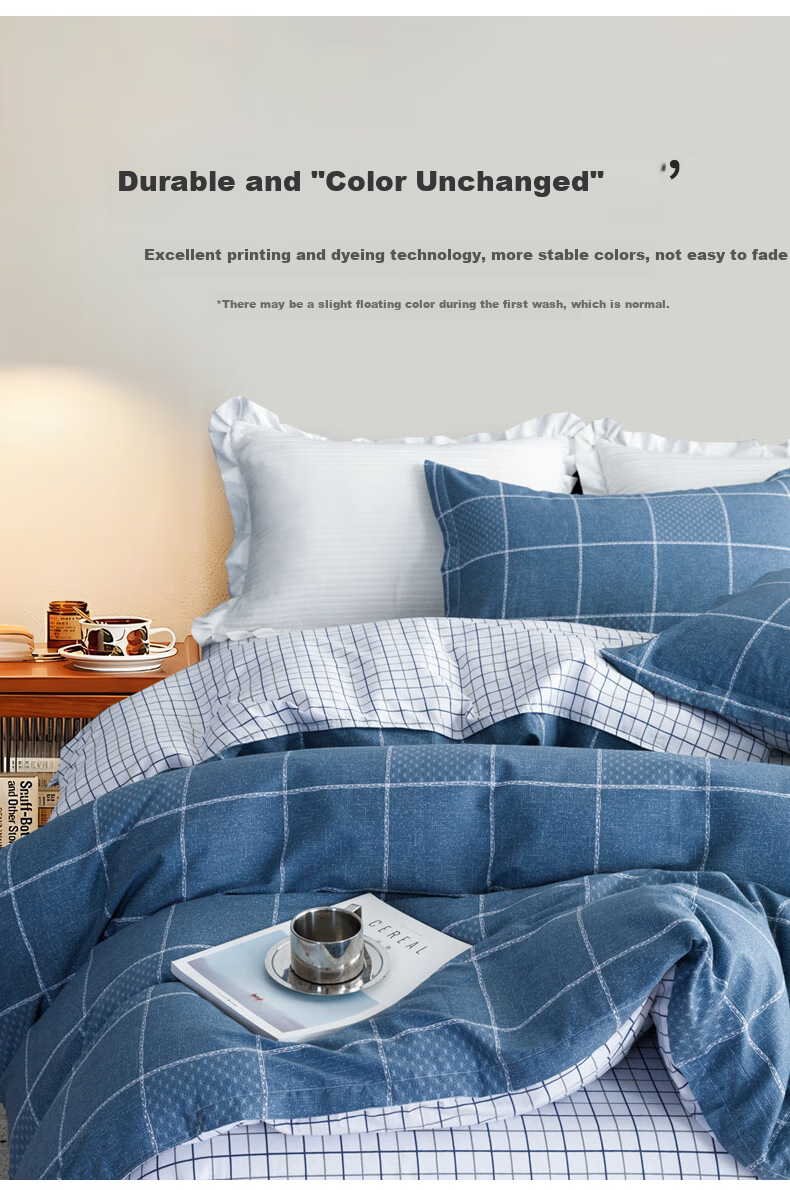 CROWN Pure Cotton Duvet Cover, 150x200cm, Single Piece, 100% Cotton, Class A, Student Dormitory Single Bed Cover, Fits 0.9/1.2 Meter Bed 5