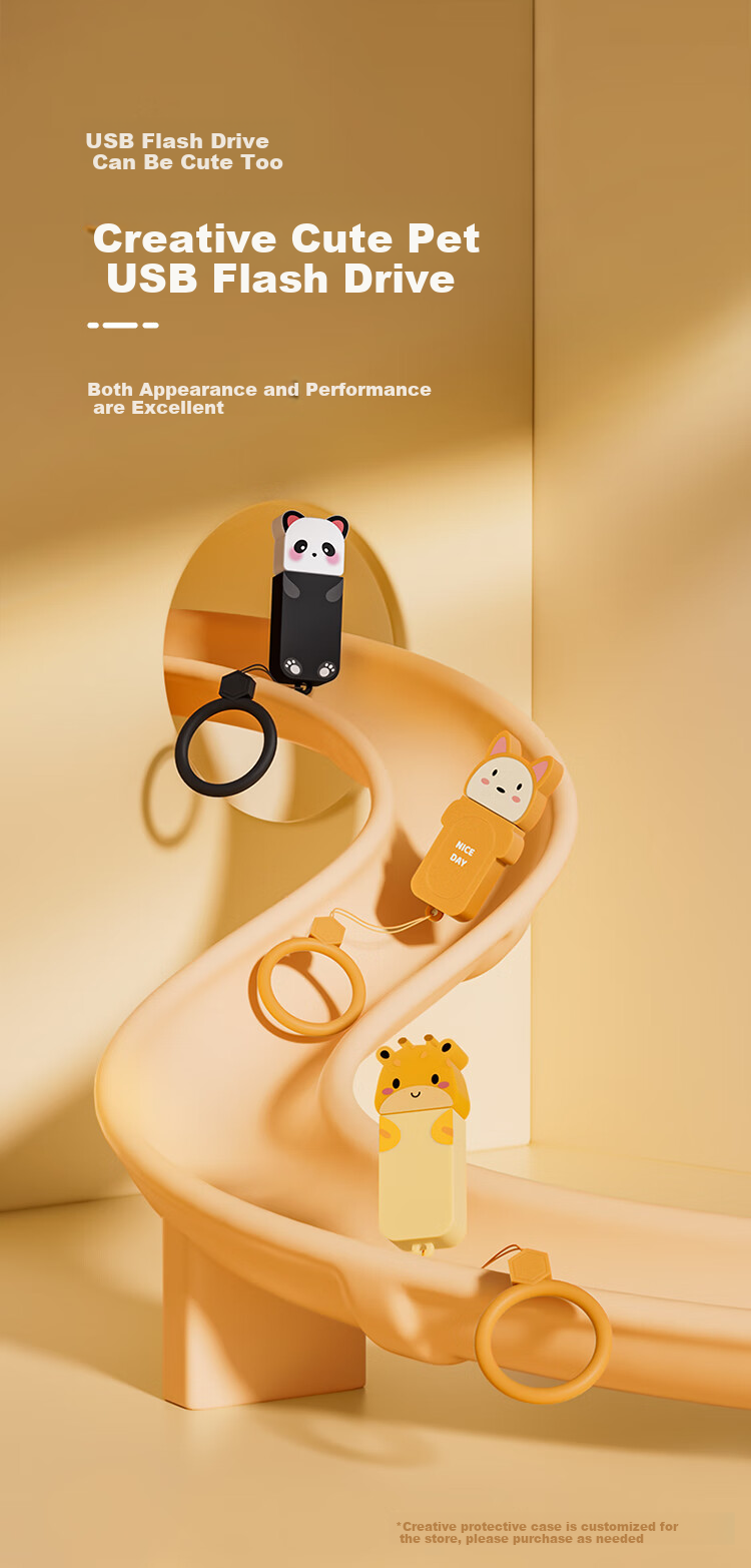 HP 128GB Adorable Puppy USB Flash Drive, Cute Dog Design, High-Speed Transfer up to 220MB/s, Mini USB Drive for Couples, Office, Students, Car, Computer And Phone 2