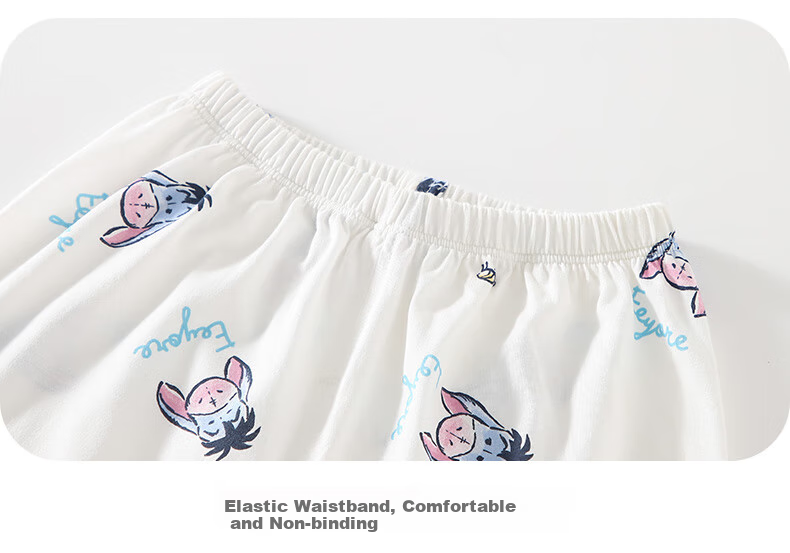 Disney Children's Pajamas, Summer Thin Style, Boys And Girls Short-Sleeve Shorts, Baby Air Conditioning Home Wear, Pure Cotton Underwear Set, Size 80 7