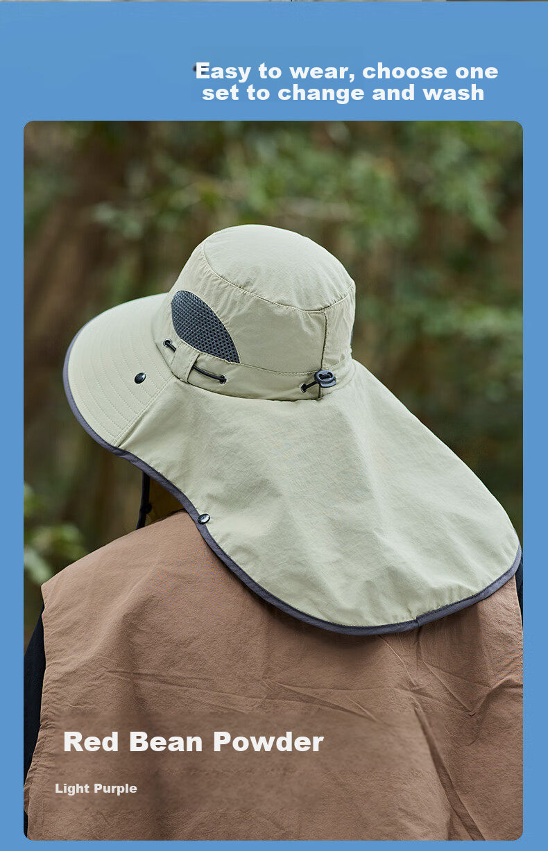 TUCANO Sun Protection Hat, Unisex Sun Hat, Fishing Hat, Hiking Hat, Sun Hat, Outdoor UV-Resistant Face Mask Hat for Me 4