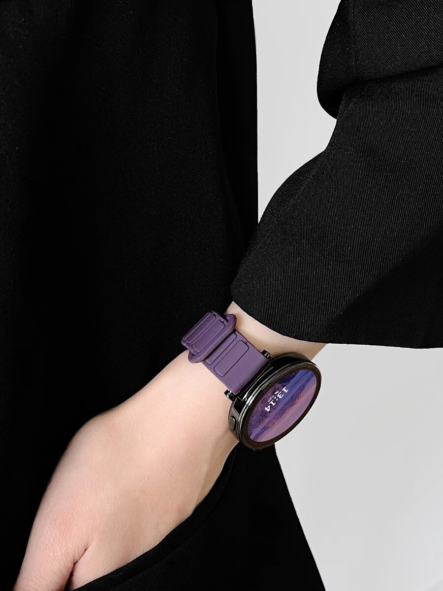 XUANDAI [Fair Skin Plum] Compatible with Huawei Watch GT5 Strap, Silicone GT6 Huawei Watch, GT4 Wristband, GT5 Pro Magnetic Watch5 Women's Universal Accessory 7