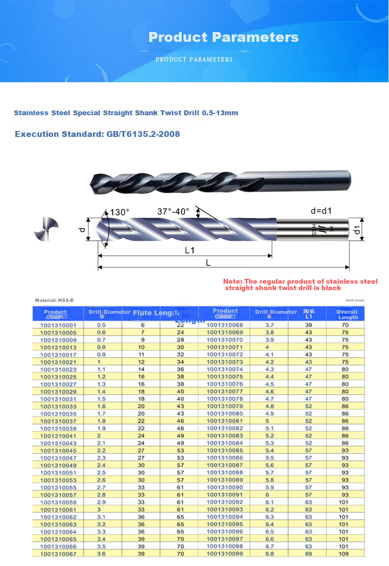 Chengliang Stainless Steel Straight Shank Twist Drill, 8mm High-Speed Steel Cobalt-Containing Twist Drill Bit, Metal Hole Drilling Bit, M35 Electric Drill Bit 8