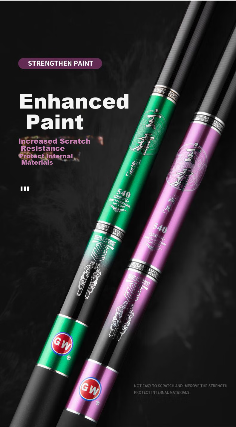 GW 8.1-Meter Xuanba 5H Fishing Rod, Handheld Rod for Lakes And Reservoirs, Ultra-Light And Ultra-Hard, 28 Sections, Versatile Rod, Wild Fishing Pole, Fishing Tackle 10