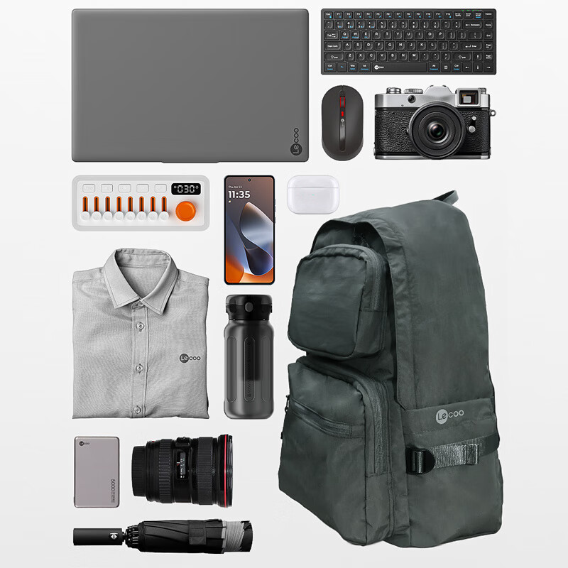 Lenovo Laiku Laptop Backpack Dual Shoulder Bag Travel Casual Backpack Gaming Laptop Bag Unisex Sports Student Business Travel Commuter School Bag Light Green B003