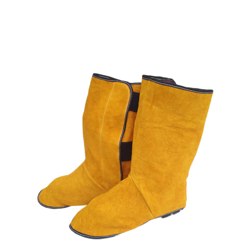 BAIGE Winter Welding Protective Gear Cowhide Sleeves Heat-Resistant Insulated Work Sleeves 10