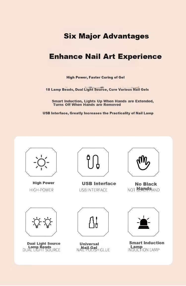 Meifuyu Nail Lamp, Gel Polish Curing Light, Baking Lamp, Drying Lamp, Nail Tips, Gel Polish Drying Lamp, Quick-Drying, No Black Hands, MF8258 2