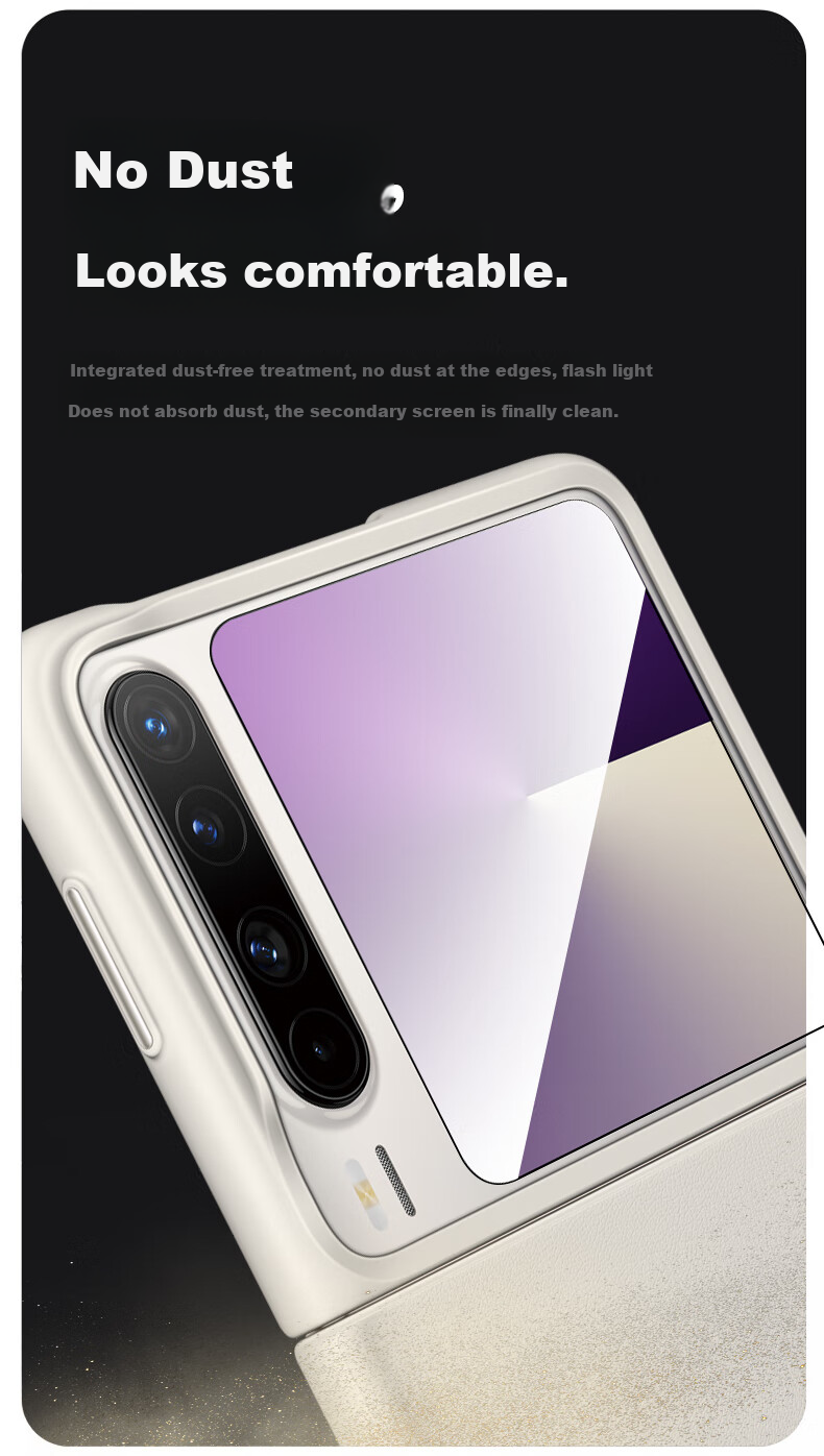 Smorss [2-Pack Ultra-Thin Edge] Tempered Glass Screen Protector for Huawei PuraX Classic Edition, Full Coverage High Definition Anti-Fingerprint Protective Film for Small Foldable Phones 1