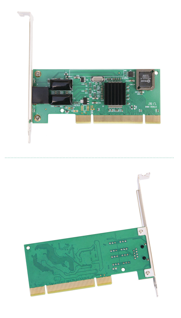 MOGE Desktop PCI Gigabit Ethernet Adapter, Auto-Adaptive Ethernet, Server Built-In Gigabit Wired Network Card Expansion, RTL8169 Chip, Supports Boot without Disk, MC1510 5