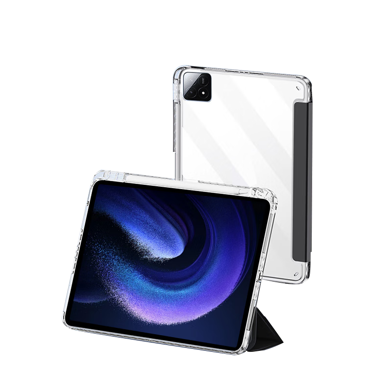 JPLAYER Huawei MatePad11 Protective Case 2023 Model, 11-Inch Tablet with Pencil Holder, Transparent Tri-Fold Stand, Smart Sleep/Wake Function, Full Coverage, Non-Slip And Shockproof