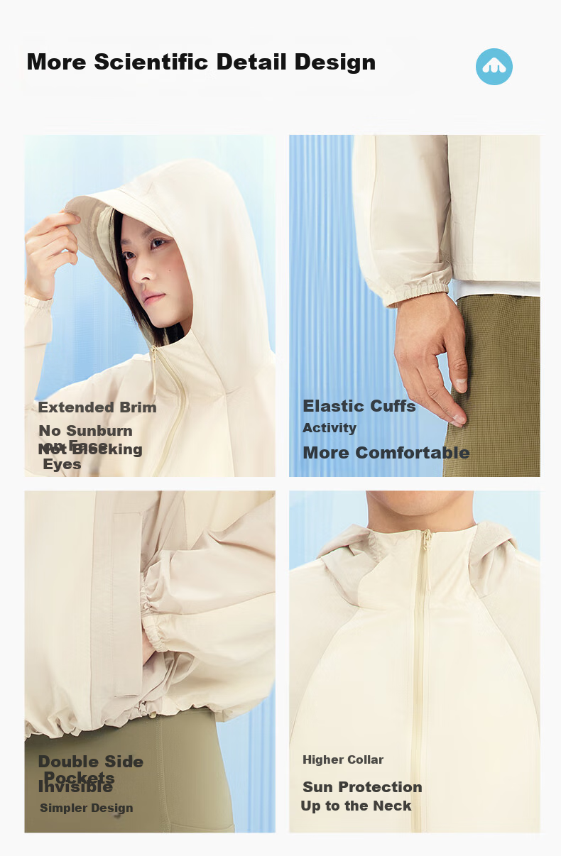 Meilicheng Sun Protection Clothing for Women, UV-Resistant, 2025 Summer New Ice Shield Puff Style, Light Gray, XL 12