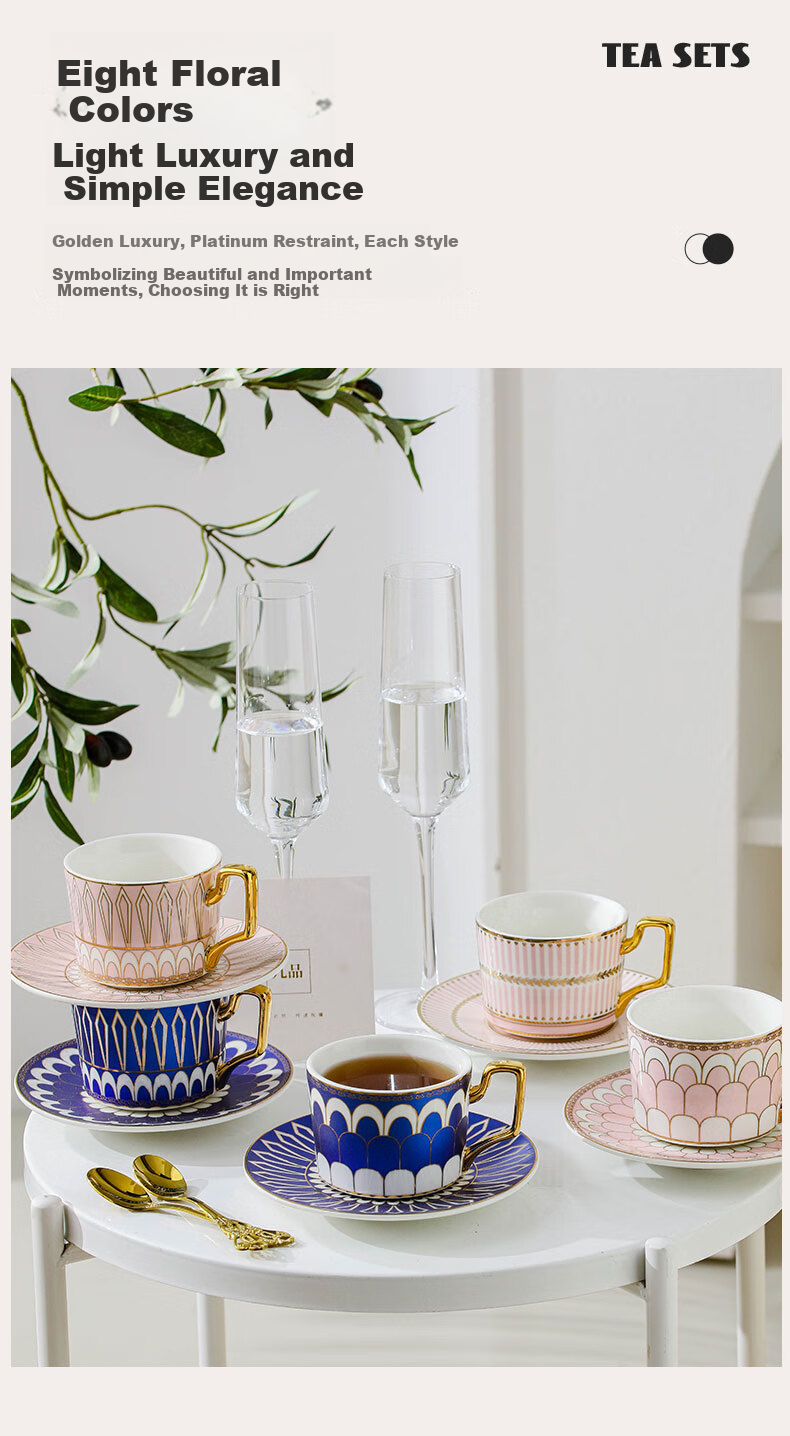 Vidsel Luxury Ceramic Coffee Cup and Saucer Gift Set High-Value Gift Box Couples Gift New Wedding Birthday Housewarming 14