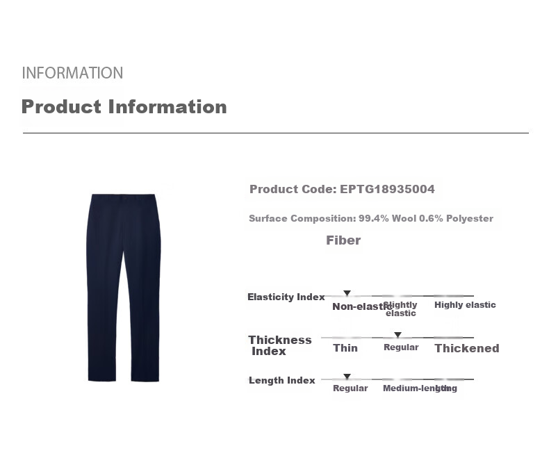 Goldlion [Machine Washable Wool] 26 Spring Summer Men's Stretch Business Dress Pants Long Trousers Beige 34 5