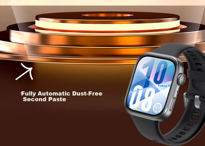 Smorss [Dust-Free Quick Installation, 2 Pieces], Suitable for Huawei Watch Fit 4 Protective Film, Non-Tempered Glass Film for Huawei Watch Fit 4, Composite Film, Shockproof, Ultra-Clear Full Screen Protective Film 2