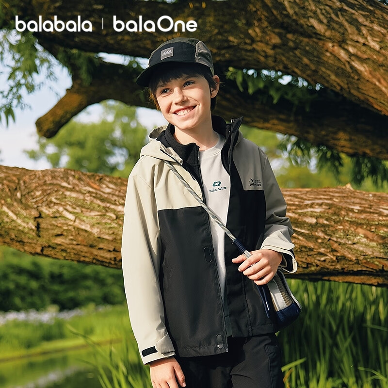 BALABALA Children's Clothing Cotton Jacket for Boys And Girls, 2026 New Spring Water-Repellent Coat, Warm Padded Outerwear, Fashionable