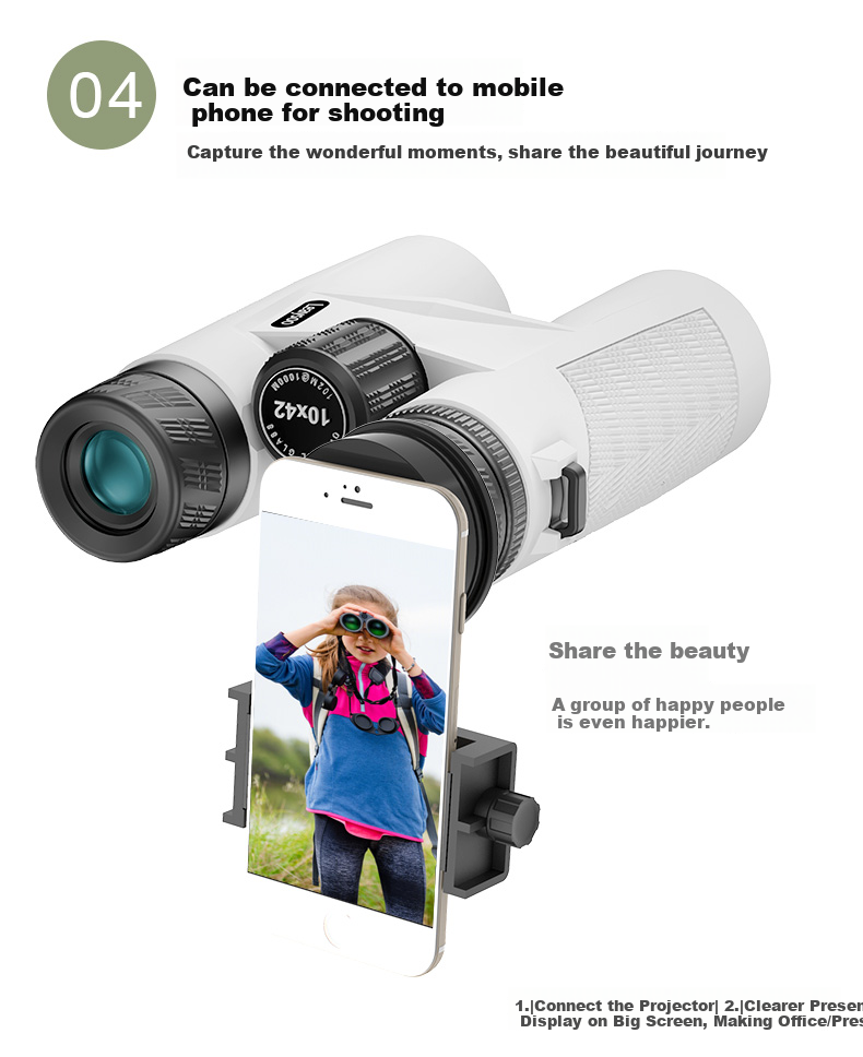 Leaysoo Snow Owl 10X42 Adult High-Definition High-Magnification Outdoor Binoculars for Concert Viewing, Professional Observation, And Smartphone Use 8