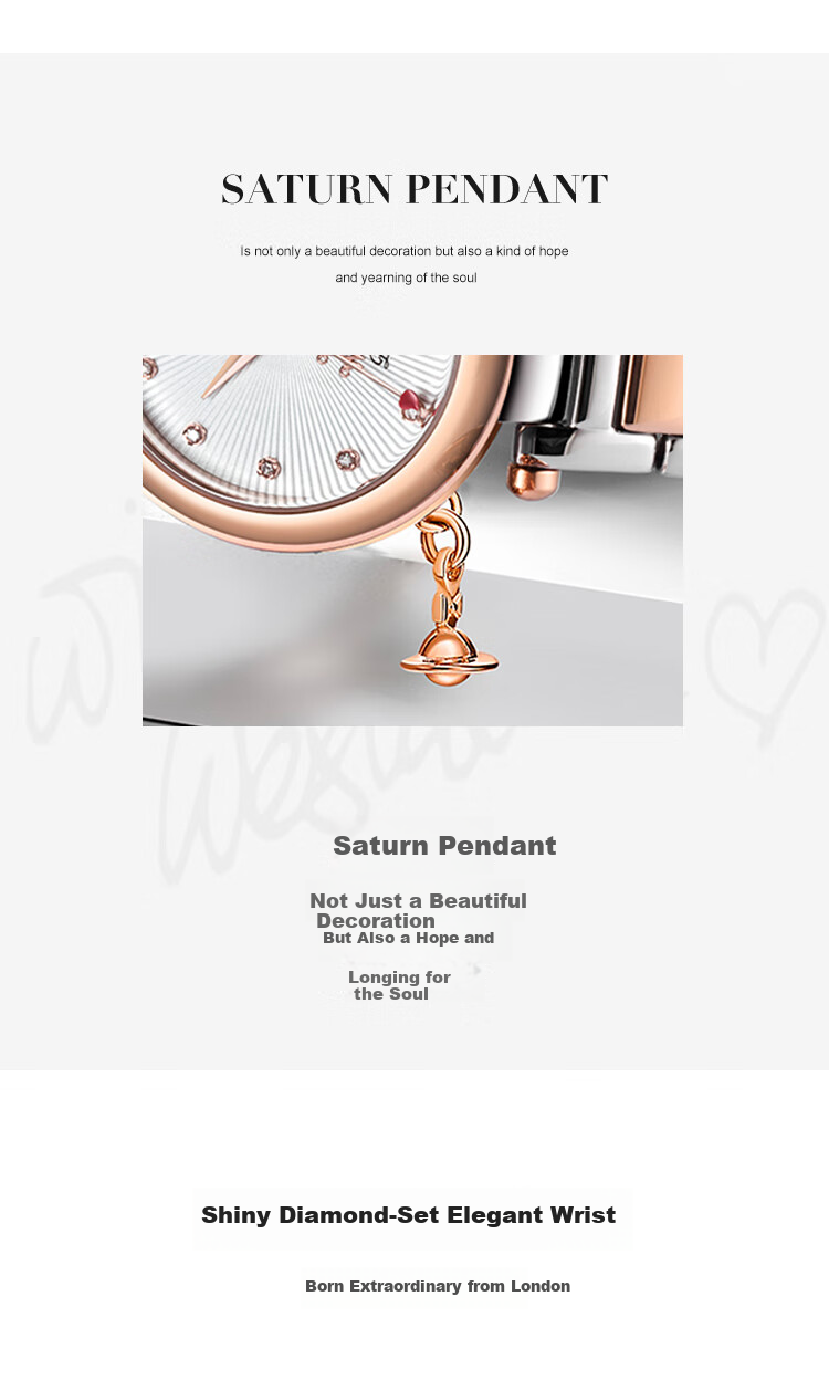 Vivienne Westwood, Luxury Real Diamond Women's Watch, Gift for Girlfriend on Valentine's Day, VV006SLRS 8