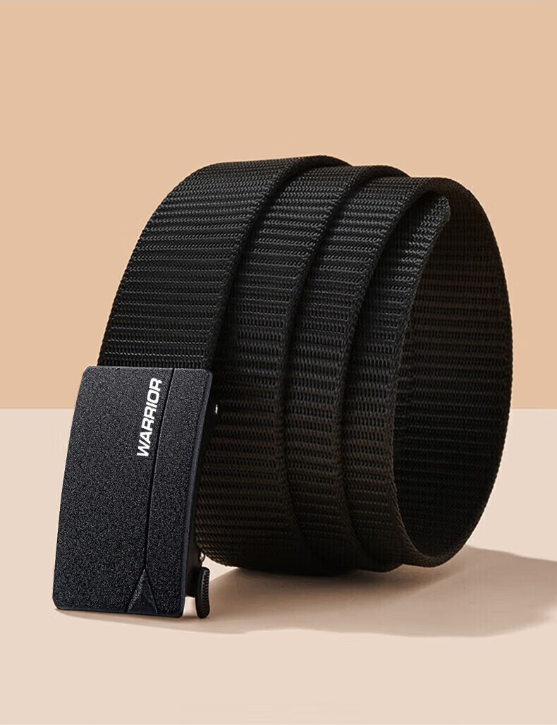 Huili Canvas Belt for Men, Woven Casual Versatile Inner Belt with Automatic Buckle, Student Military Training Nylon Denim Belt 6