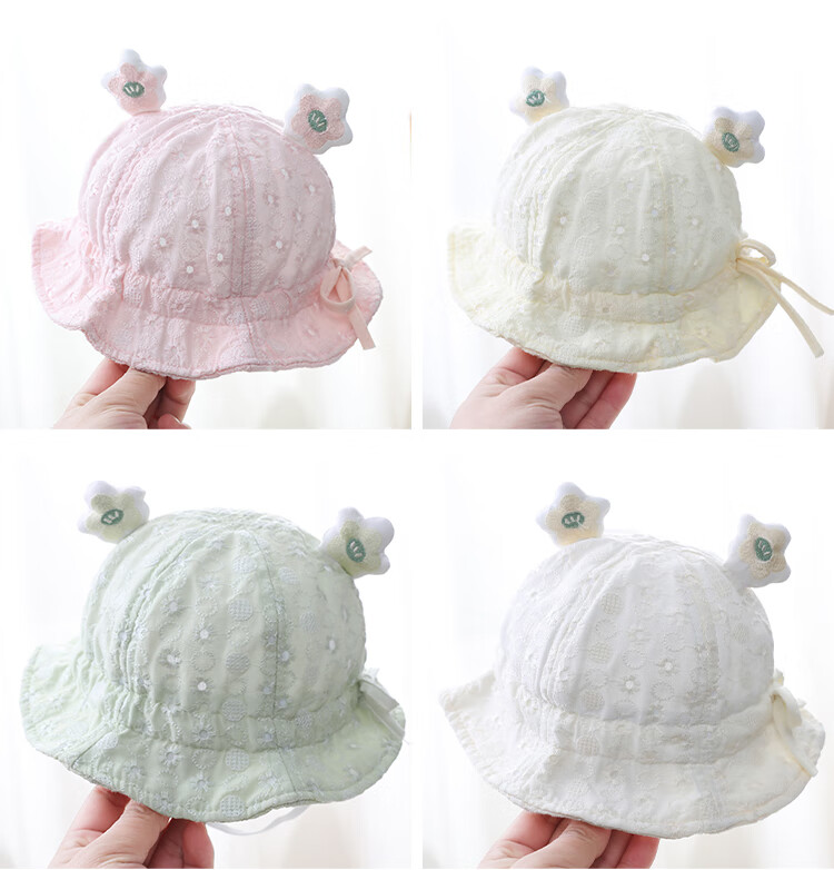 Benaxi Baby Hat Summer Spring Autumn Baby Sun Hat Sunscreen Hat Girls Fisherman Hat Infant Toddler Sun Hat for Girls Summer 4