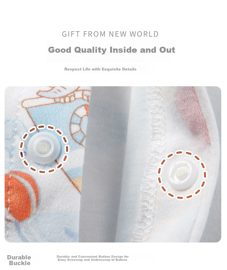 Banjvall Baby Clothes Spring And Autumn Onesie, Pure Cotton Newborn Infant Pajamas Romper Bodysuit, Four Seasons Koala, 90cm 6