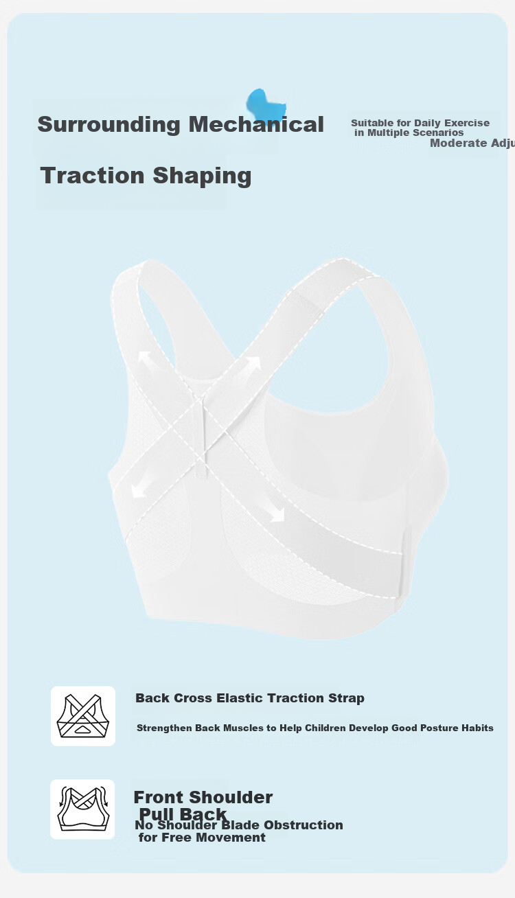 Dushiliren Developmental Bra for Teenage Girls in Middle And High School, Big Girls' Training Bra, Anti-Camelback, Sports Bra for 15-Year Olds 3