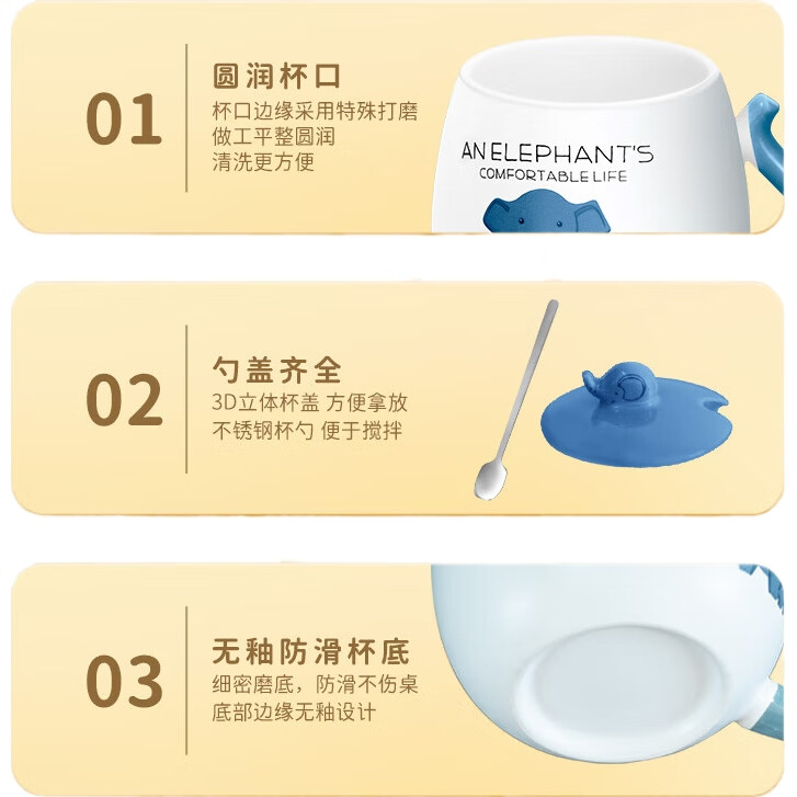 Керамическая кружка Chuanqi с ложкой и крышкой, набор из 2 предметов, для кофе, молока, парные кружки, подарочный набор с пандой