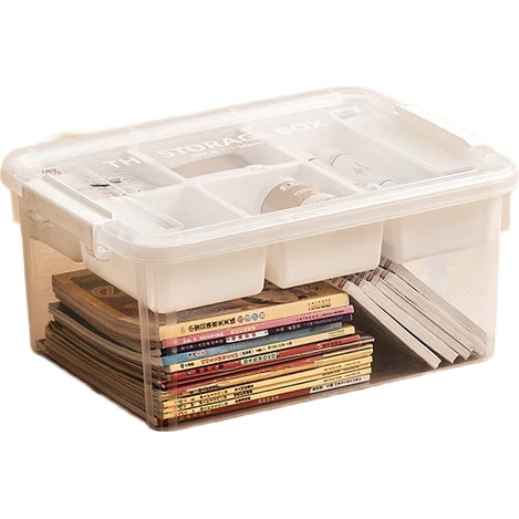 Конструктор Xitianlong LEGO Storage Box, Органайзер для детских конструкторов и магнитных плиток, Ящик для сортировки игрушек большой вместимости, 16 литров, прозрачно-белый