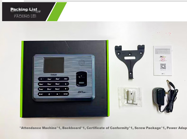 ZKTECO ZKTeco/ZKTECO Technology TX628 Fingerprint Attendance Machine, Professional Punch-In Device, Large Capacity Stable Sign-In Machine with USB Drive/TCP/IP Transmissio 13