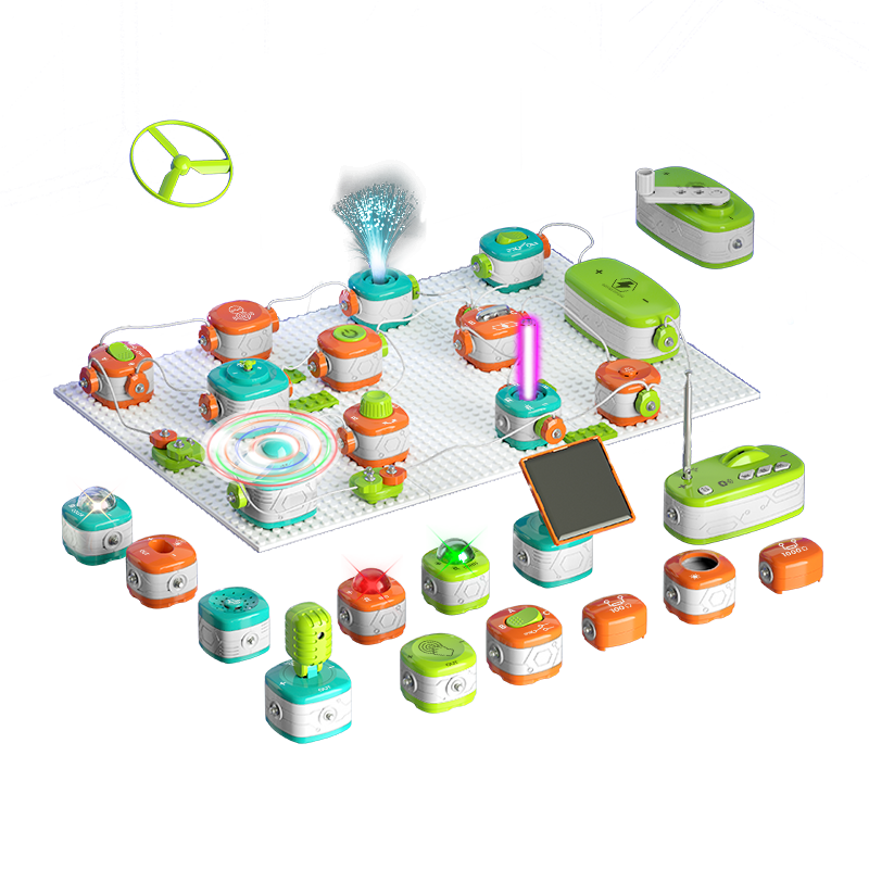 BULUQI Electronic Building Blocks, Assembly Toy for Boys Aged 8-12 And Girls Aged 6-14, Elementary School Science Experiment, Birthday Gift