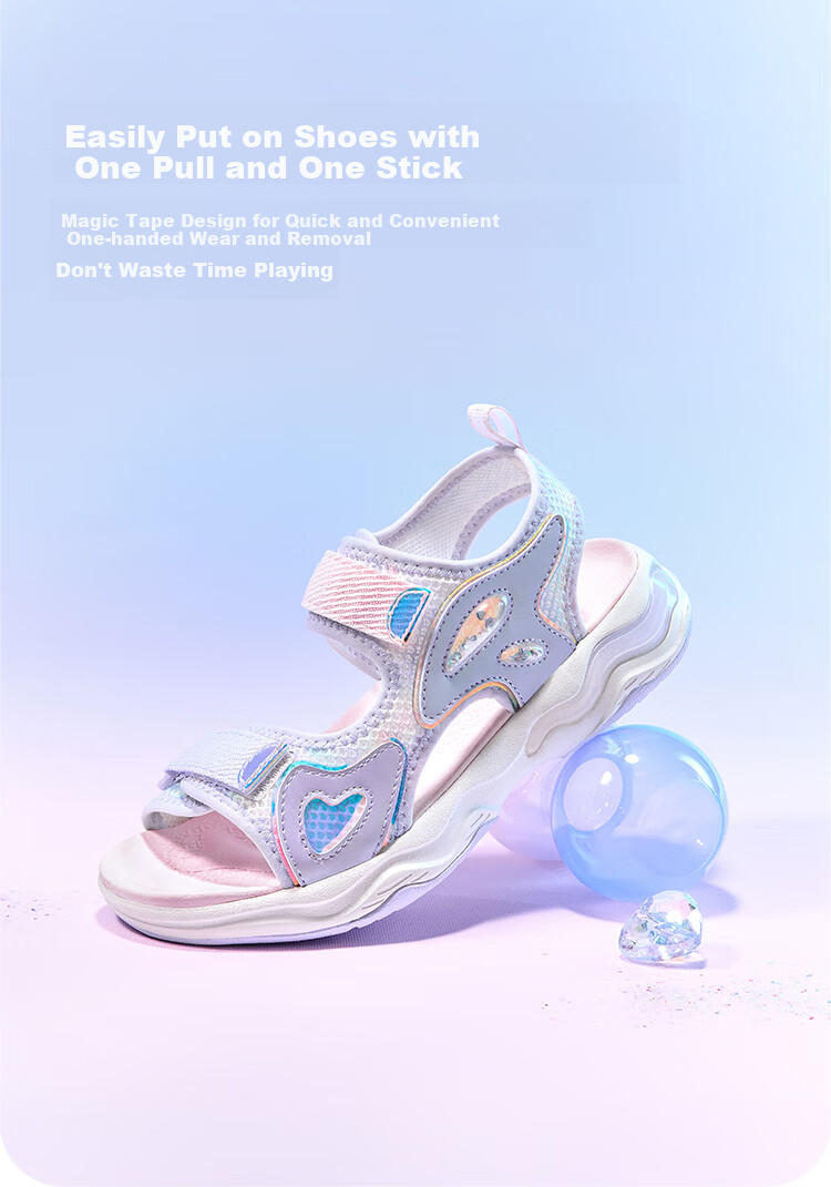 BALABALA Children's Sports Sandals, Girls' Shoes, Breathable Mesh, Non-Slip, Summer 2025 Outdoor Trendy, 208225140011 4