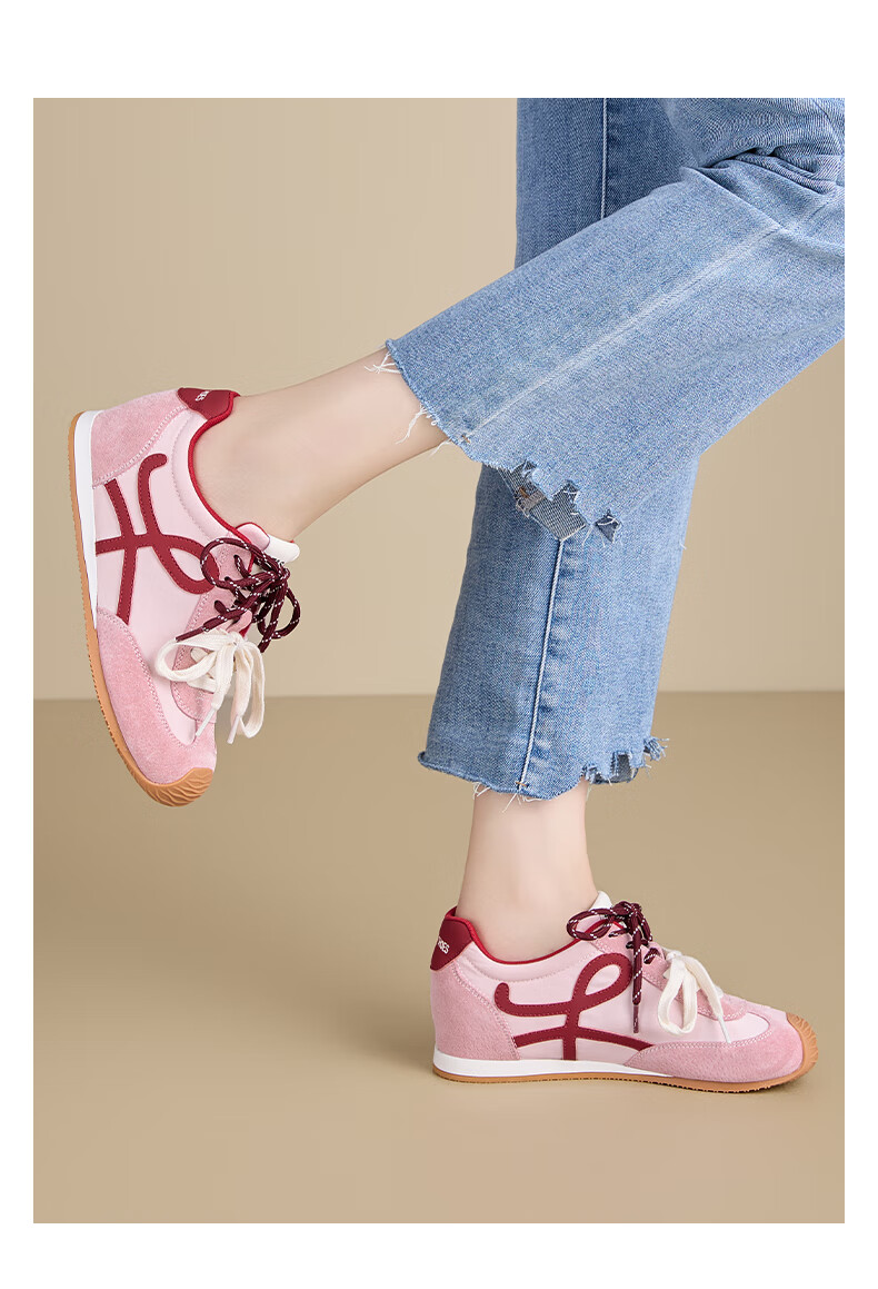 St&Sat Thick-Soled Training Shoes for Women, Summer 2026 New Style, Height-Increasing Soft Sole, Comfortable Classic Versatile Forrest Gump Casual Sneakers 7
