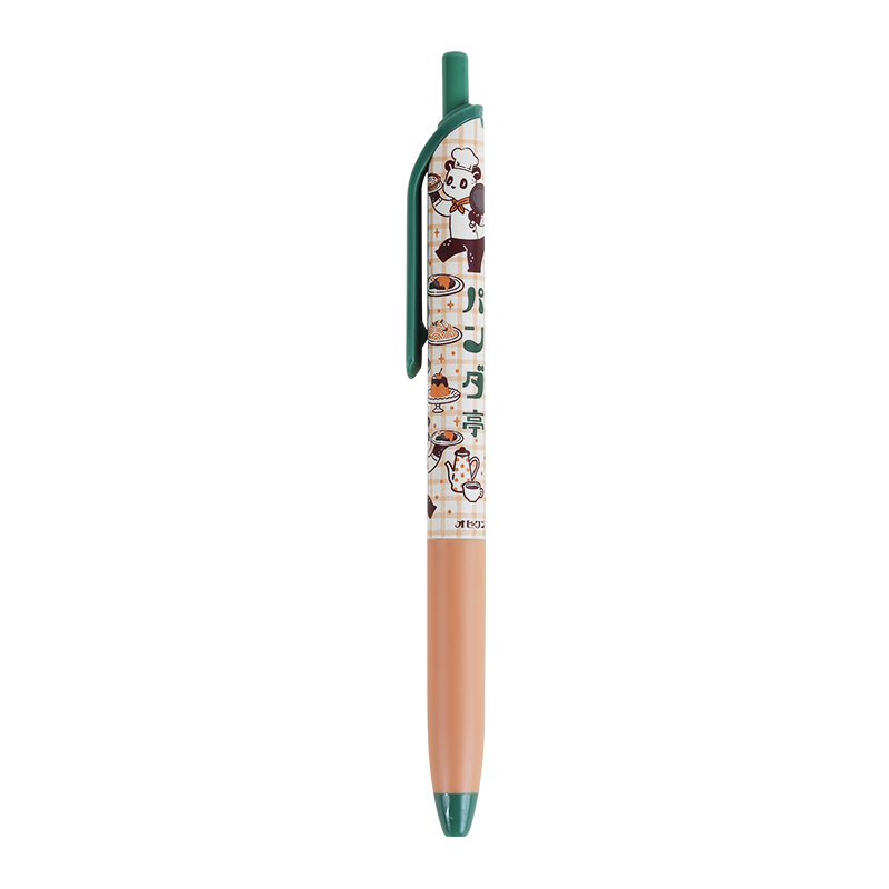 Kokuyo OB1TOY Collaboration Panda Store Campus 0.5mm Black Ink Retractable Gel Pen Green WSG-PR0M3065-5