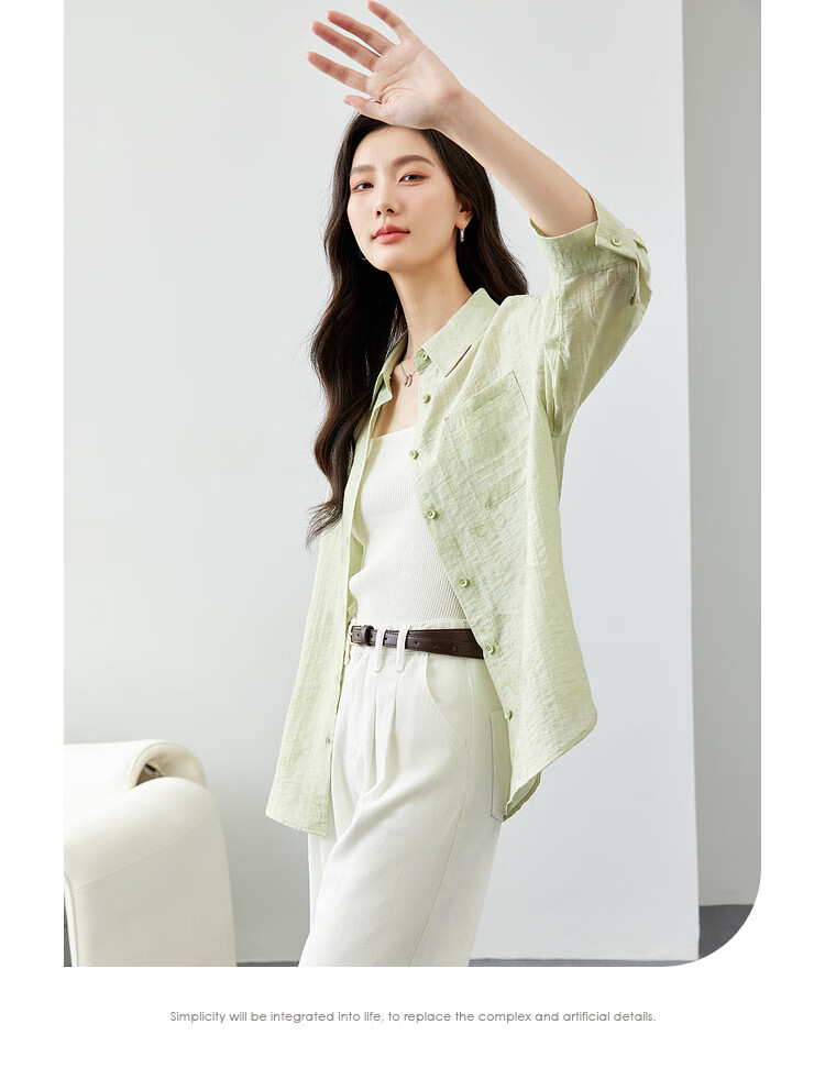 Fansiman Premium Tencel Shirt Women 2026 Summer Pink Loose Elegant Top Light Blue L 30