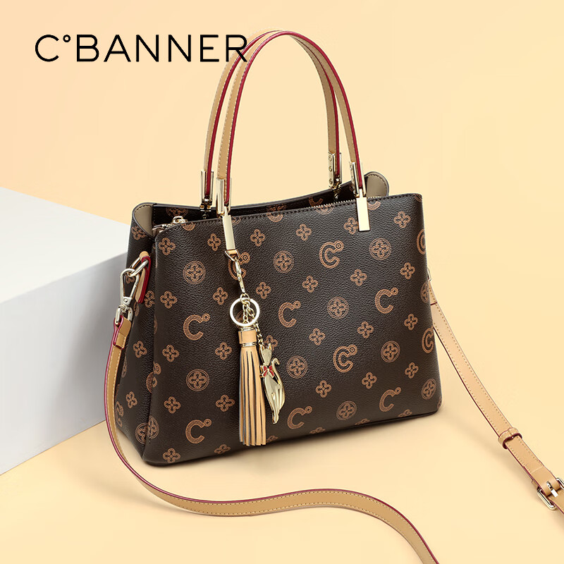 C.BANNER Handbag, Women's Printed Tote Bag, Large Capacity, Mom's Shoulder Crossbody Bag, Brand Birthday Gift for Girlfriend on May 20