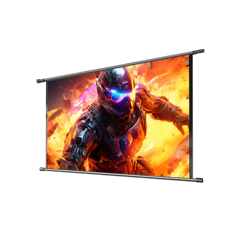 MEISHUO 100-Inch 16:9 Gray Glass Fiber Projector Screen Wall-Mounted Easy Installation High-Definition Projector Portable Screen for XGIMI, Jmgo, Xiaomi, Xiaoming, Dangbei, Epson, Philips
