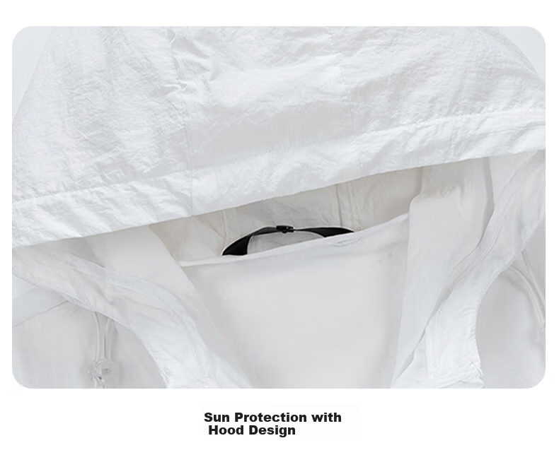 JEEP Sun Protection Jacket, Summer Breathable, for Men And Women Couples, Ice Silk Outdoor Sports Skin Coat, Pure Black, 3XL 28