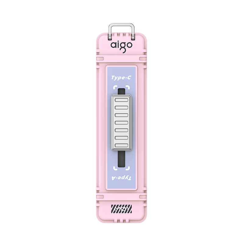 Aigo 512GB USB 3.2 Type-C Dual Interface Flash Drive M1 Pink High-Speed Solid State USB Drive 1000MB/s Read-Write Speed Compatible with Phone, Computer, Tablet Large Capacity USB Drive