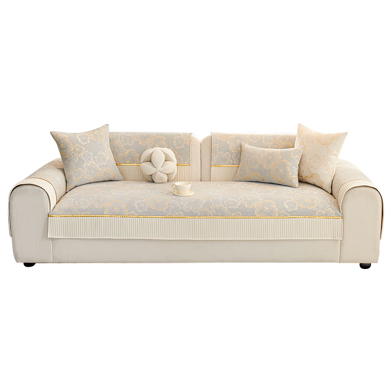 CHERISHES LIFE Sofa Cushion, All-Season Luxury Leather Sofa Cover, Chenille, 2026 Best-Selling Non-Slip Throw Blanket, 90*90cm
