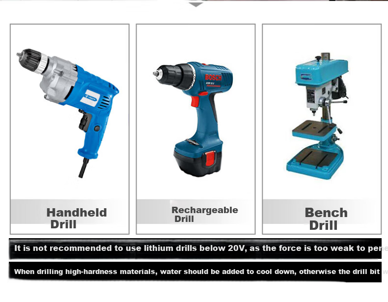 GeeLii Twist Drill Bit Set, Aluminum Alloy Drilling Tiles Metal Steel Hand Drill Bits 19-Piece Set 56218 8