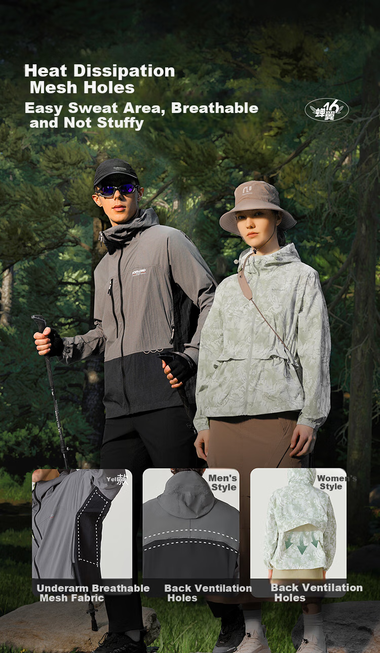 NORTHLAND Original Yarn Sun Protection Clothing UPF500+, Outdoor Women's Cooling Antibacterial Breathable Lightweight Skin Coat Jacket 8