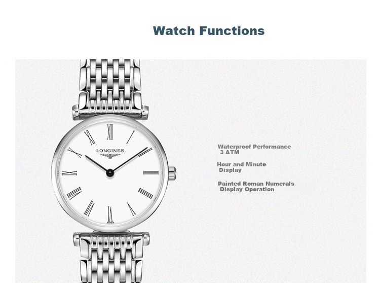 LONGINES Swiss Watch, Conquest Classic Series, Women's Steel Strap Quartz Watch L42094116 4